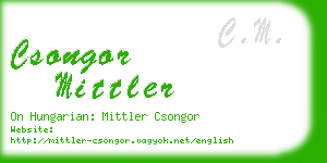 csongor mittler business card